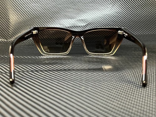 Pre-owned Saint Laurent Sl 276 Mica 019 Brown Cat Eye Oval 53 Mm Pre-owned Saint Laurent Sl 276 Mica 019 Brown Cat Eye Oval 53 Mm