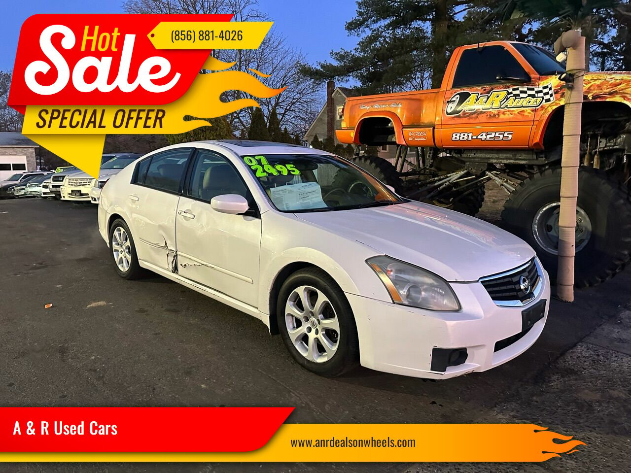 White Nissan Maxima with 142865 Miles available now!