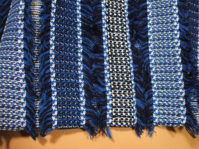 Pre-owned St John St. John Damik Fil Coupe Knit Jaya Blue Topper Jacket Blazer Sz 10 $1095 In Jaya Blue, Black & Bright White