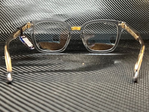 Pre-owned Gucci Gg0184s 001 Grey Rectangle 50 Mm Unisex Sunglasses In Clear