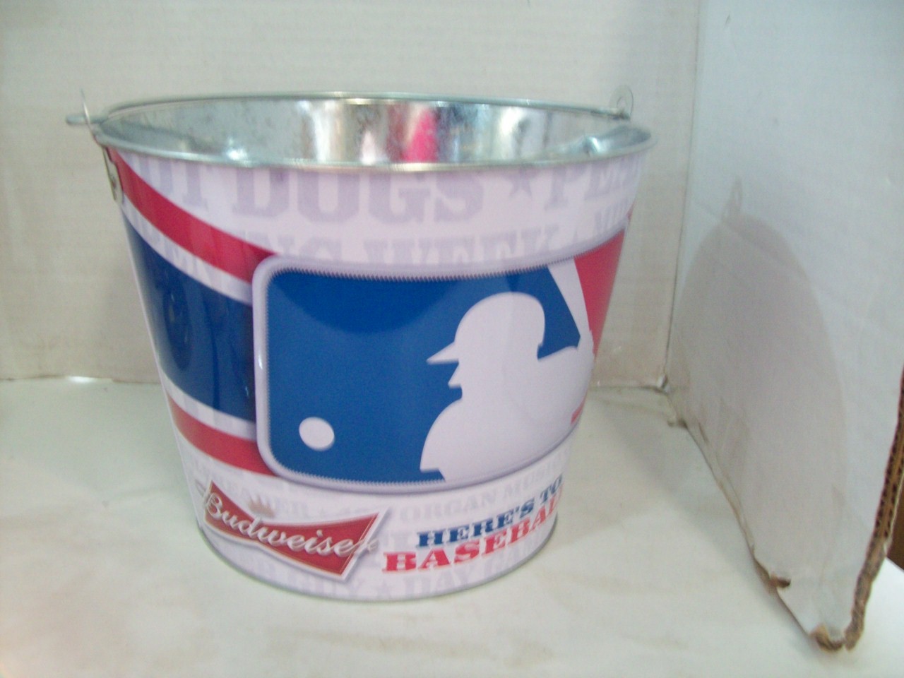 Budweiser Beer MLB Baseball Bucket Pail Ice Bucket Free Shipping E9