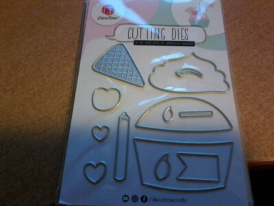 CUTTING DIES  FOR SCRAPBOOKING CUPCAKE/ICECREAM (J9007)