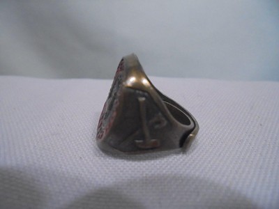 Vintage Junior Fire Marshall Brass Ring ~ Adjustable