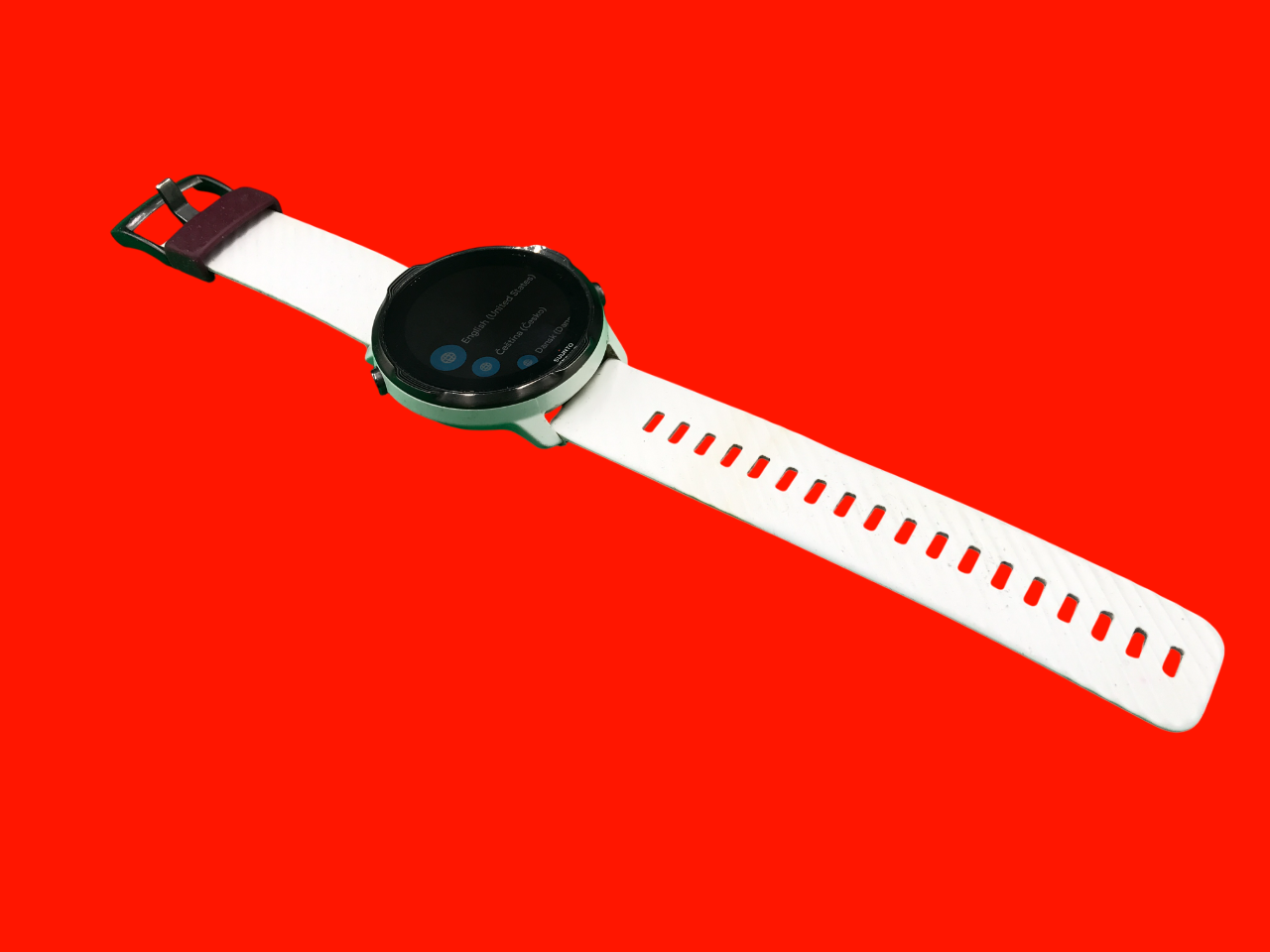 【美品！新品未使用！】SUUNTO7 WHITE BURGUNDY SUUNTO 7 White Burgundy Smartwatch with Watch OS, LCD BURN