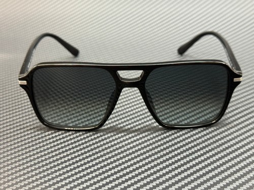 Pre-owned Prada Pr 20ys 1ab06t Black Grey Gradient Men's 55 Mm Sunglasses In Gray