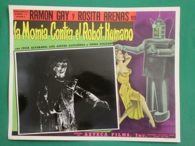 THE ROBOT vs. THE AZTEC MUMMY Horror MONSTER FULL SET OF 8 MEXICAN LOBBY CARDS