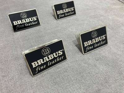Set of Seat Metal Emblem Badge Logo Brabus style for Mercedes Benz Seat Interior