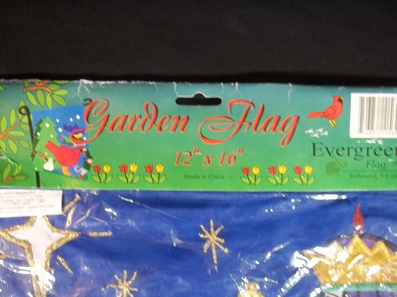 Garden Flag Christmas Nativity 3 Kings Star 12 x 16 Evergreen Double Sided