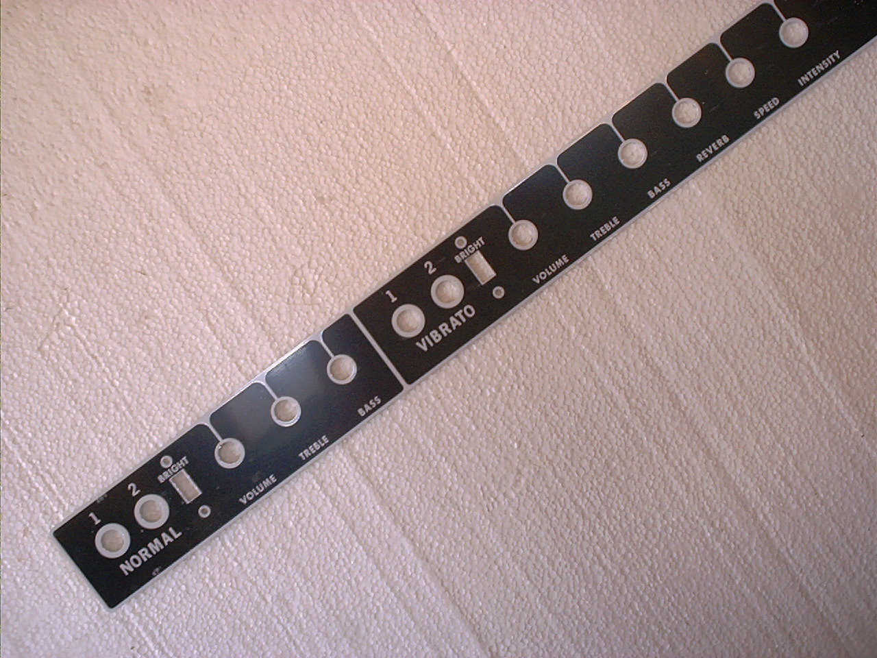 A DIRECT REPLACEMENT FENDER VIBROVERB BLACKFACE FACEPLATE