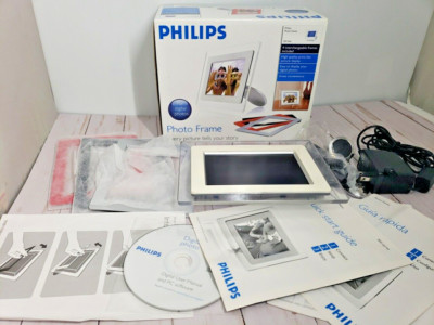 Philips Digital Photo Frame 7FF1M4 7'' Inch w/ 4 Interchangeable Frames - Tested
