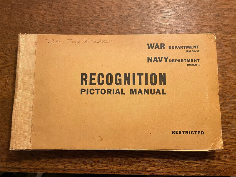 Recognition Pictorial Manual / 1943 - War Departement - Navy Departement