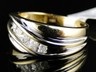 Pre-owned Jewelry Unlimited 10k Mens Two Tone 5 Stone Round Channel Diamond Fashion Band Ring In White/colorless