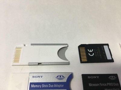 LOT OF 12 X 1GB SONY PRO DUO CARD MAGICGATE MARK2 + MSAC-M2 ADAPTER MEMORY STICK