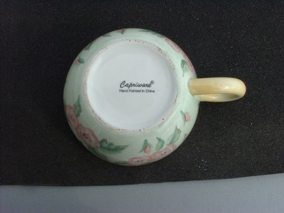 Hand Painted Capriware Single Serving Teapot and Cup