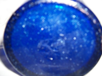 COBALT BLUE BUBBLE GLASS VASE SIZE 7 1/2