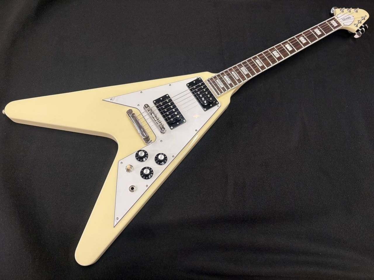 EDWARDS E—FV-LTD／Vintage White／フライングV Edwards E-FV-LTD Flying V Type Vintage White Electric Guitar