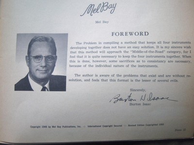 1966 Mel Bay String Method / Bass / Book 2  Burton Isaac Songbook Music