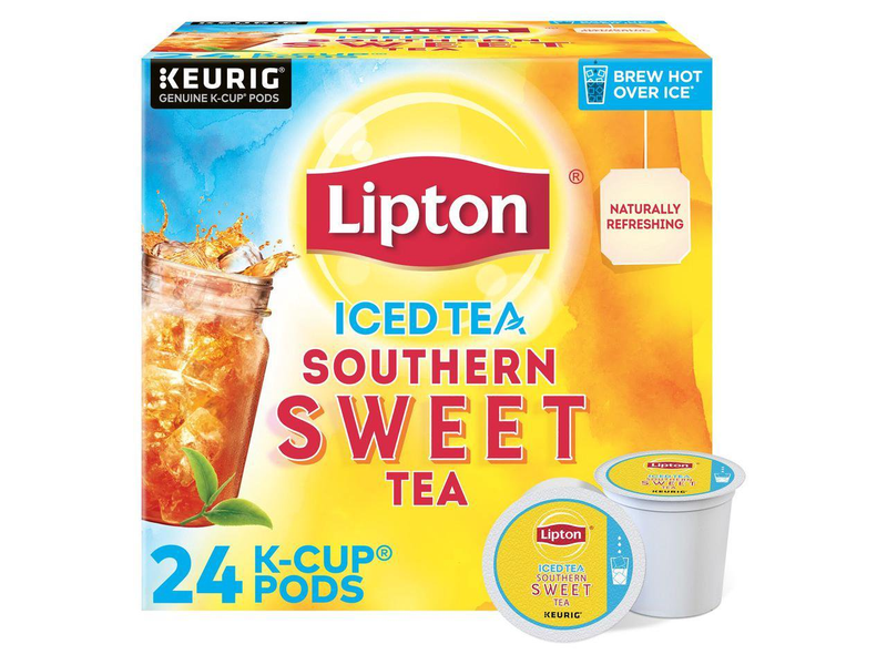 Lipton Iced Tea K-Cup Pods Keurig Southern Sweet Black Tea Caffeinated Bags 24