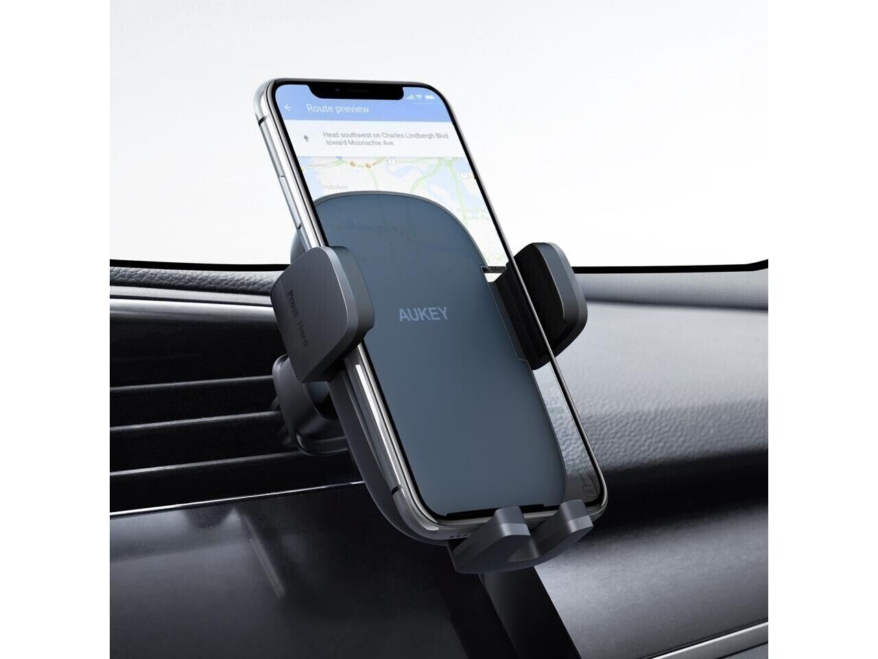 AUKEY Car Phone Mount Phone Holder One-Touch-Release HD-C58