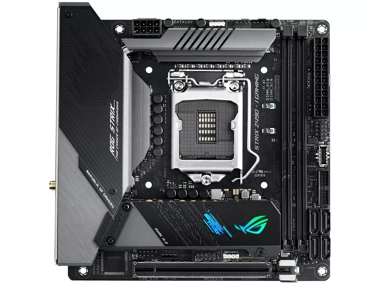 美品ASUS ROG STRIX Z490-I GAMING ITXマザーボード 51KJa1lR8JL.jpg