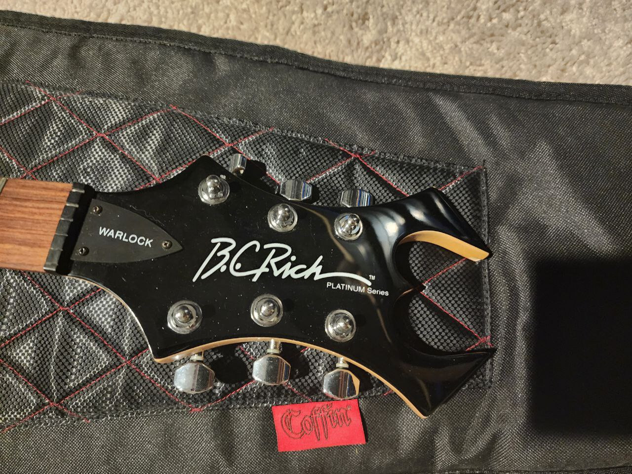 BC Rich Warlock Platinum series Black Guitar B.C. Made in BC Rich Warlock Platinum series Black Guitar B.C. Made in