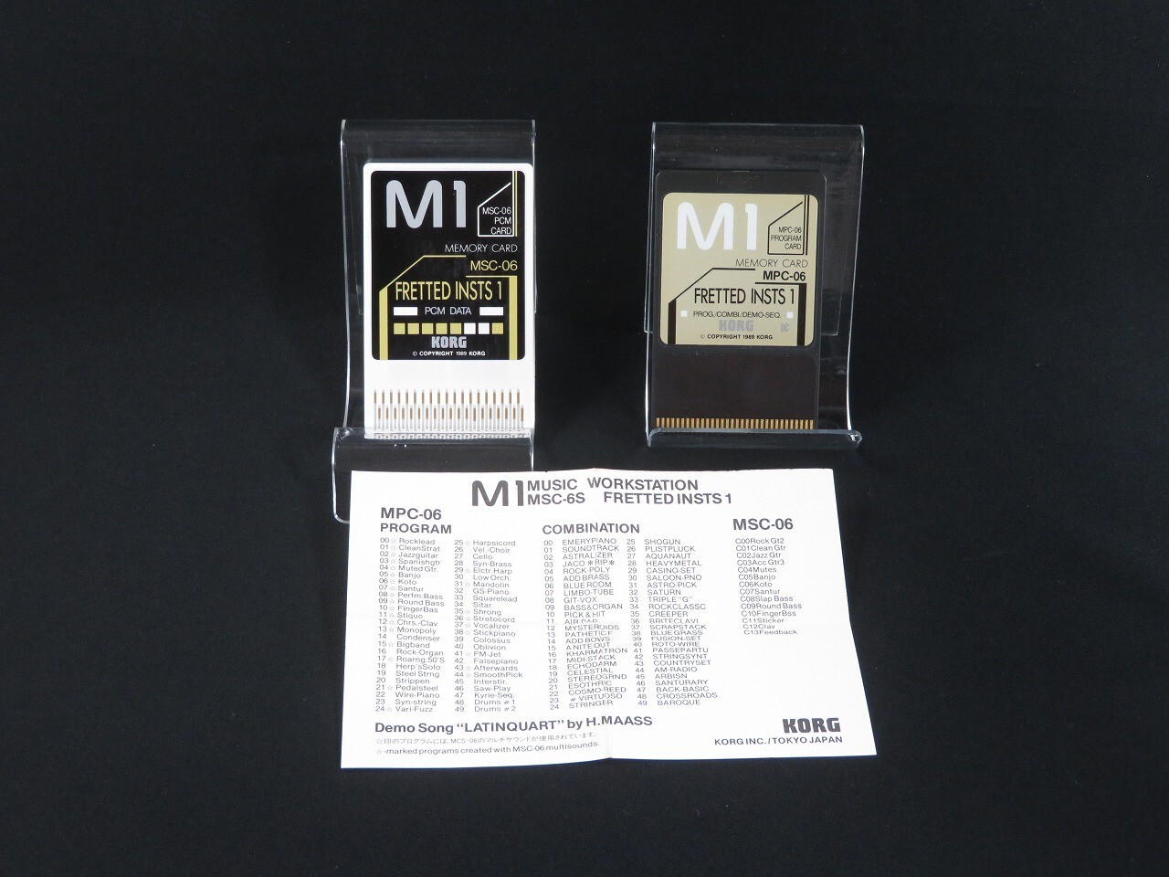 Tested KORG M1 PROGRAM PCM CARD FRETTED INSTS 1 MSC-06 MPC