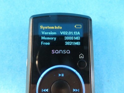 SanDisk Sansa Clip 4GB MP3 Player - FM Radio - Voice Recorder (Black) ~ WORKS!