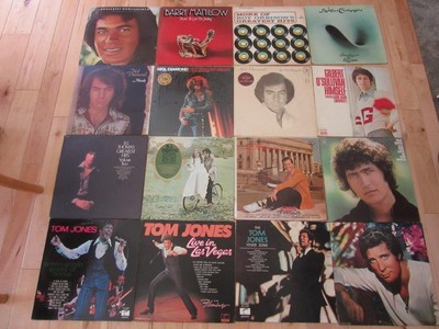 1970s LPS LOT OF 16 MALE SINGERS NEIL DIAMOND TOM JONES GILBERT OSULLIVAN BJ +