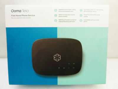 New OOMA Telo Fee Home Phone VoIP Service | 100-0239-602 | Black - Sealed Box