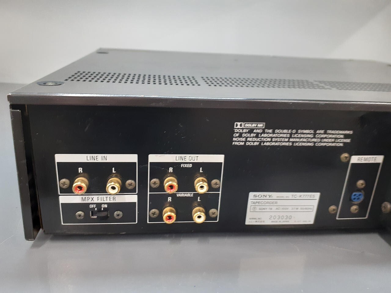 Sony TC-K777ES Stereo Cassette Deck Tape Recorder No working