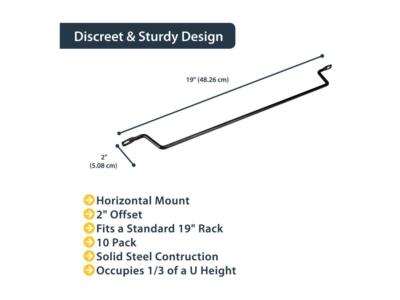 StarTech CMLB102 StarTech.com Cable Lacing Bar - 10 Pack - 75 degrees - 2 in off