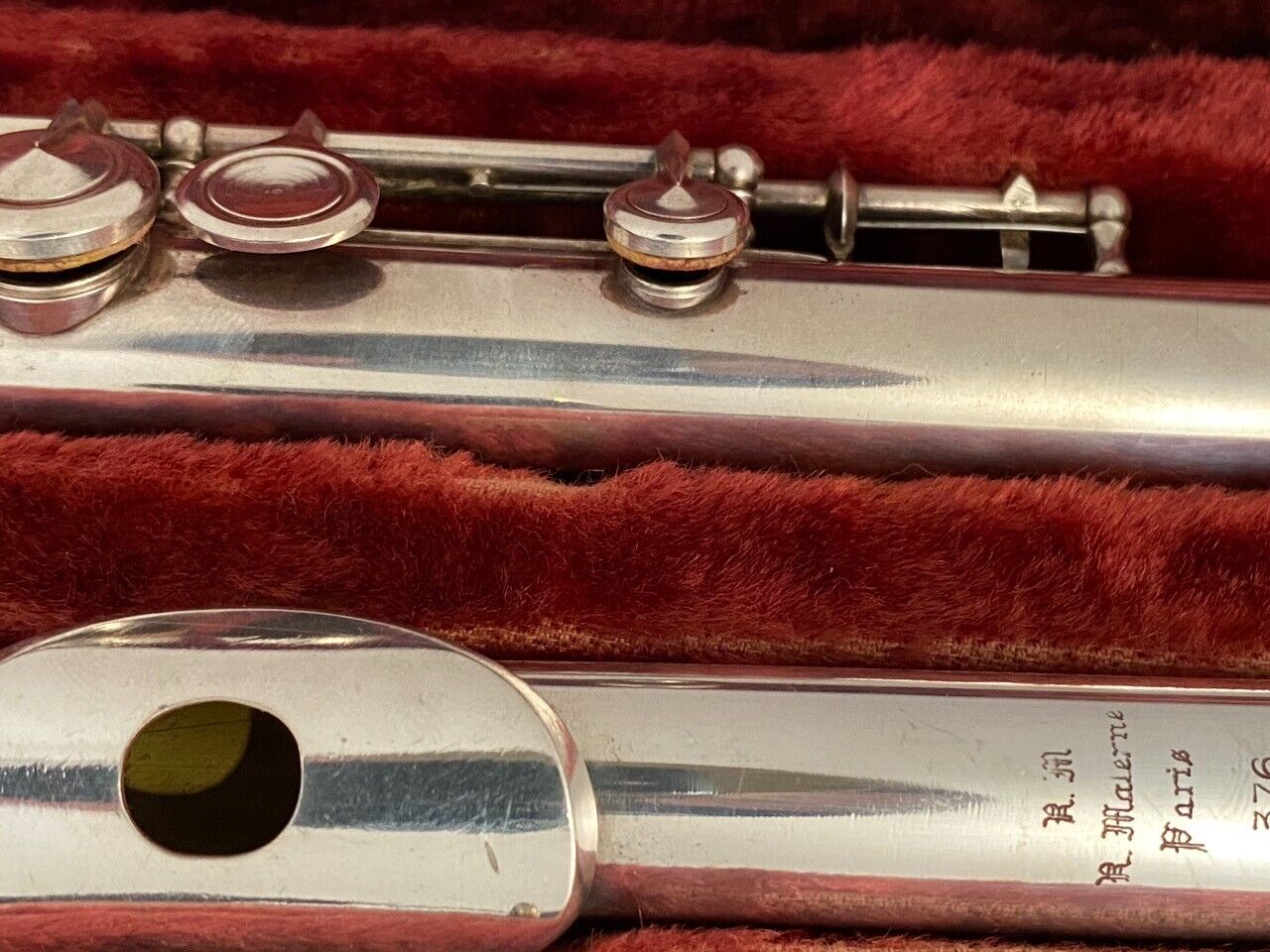 ::R. MALERNE Paris 376 Flute 1940's? - Silver plated maillechort
