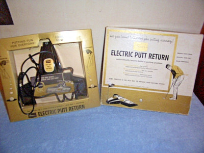 VINTAGE 1967 SEARS ELECTRIC PUTT RETURN MODEL 82942 WITH ORIGINAL BOX