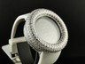 Pre-owned Techno Mens  Com Kc Joe Rodeo Simulated White On White Diamond Watch 18 Ct In Light Gray