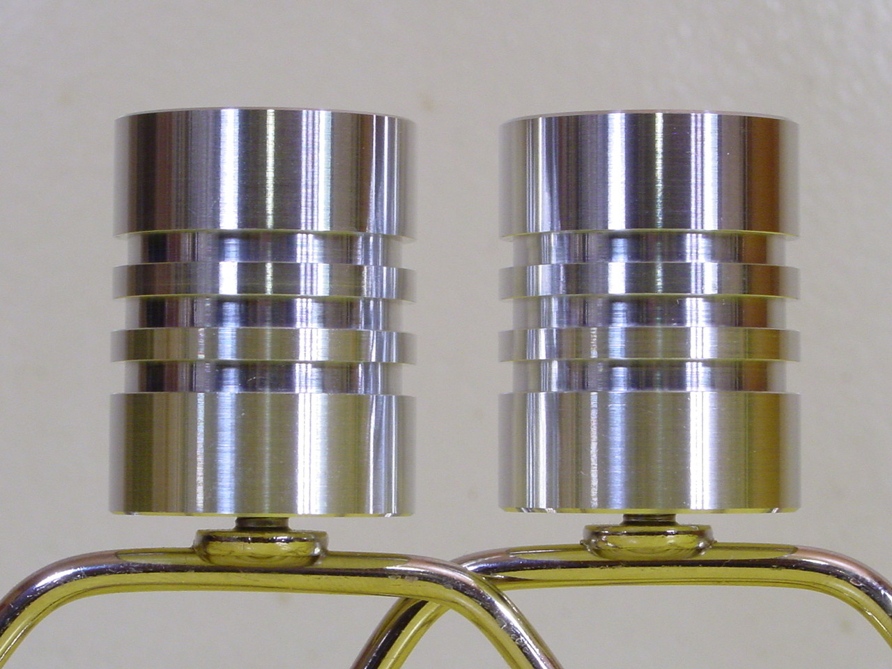 LAMP SHADE FINIALS, CUSTOM MACHINED BILLET ALUMINUM ART DECO MID CENTURY MODERN