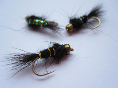 1 DZ D18-2 BEAD HEAD FLASHBACK HARE'S EAR ( COLORS & SIZES AVAILABLE), NYMPHS