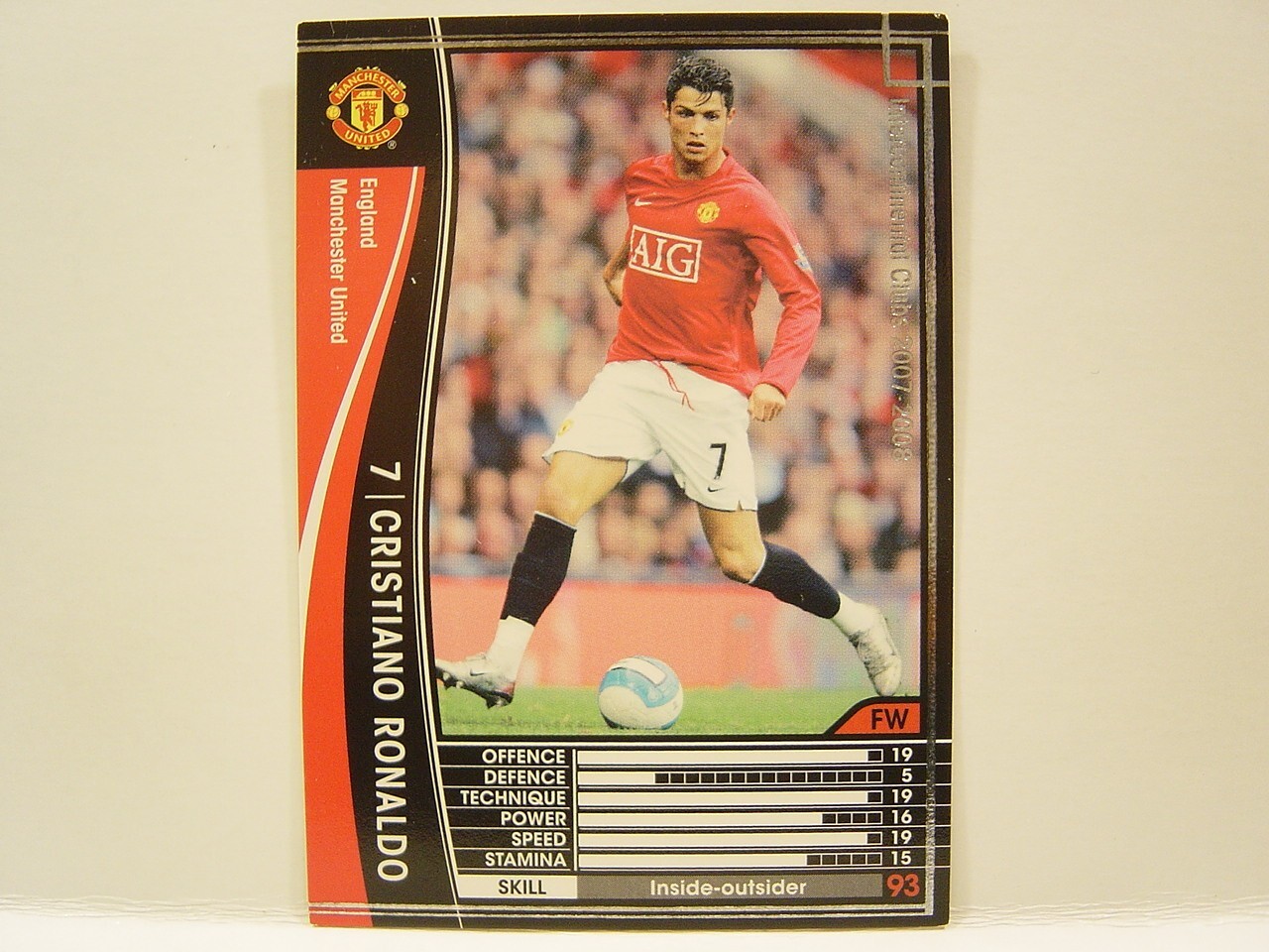 Cristiano Ronaldo】SP Authentic◆RC! №7 Panini WCCF 2007-08 Cristiano Ronaldo No.7 Por Manchester