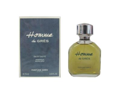 Homme De Gres by Parfums Gres Men's Cologne 2.5oz / 75ml EDT Spray RARE NIB