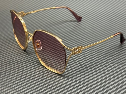 【送料込み】miu miu★SALE★5NR026 Miu Miu MU 52ZS 7OE5D1 58 Antique Gold Sunglasses