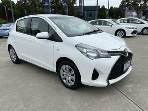 2016 Toyota Yaris NCP130R Ascent White 4 Speed Automatic Hatchback