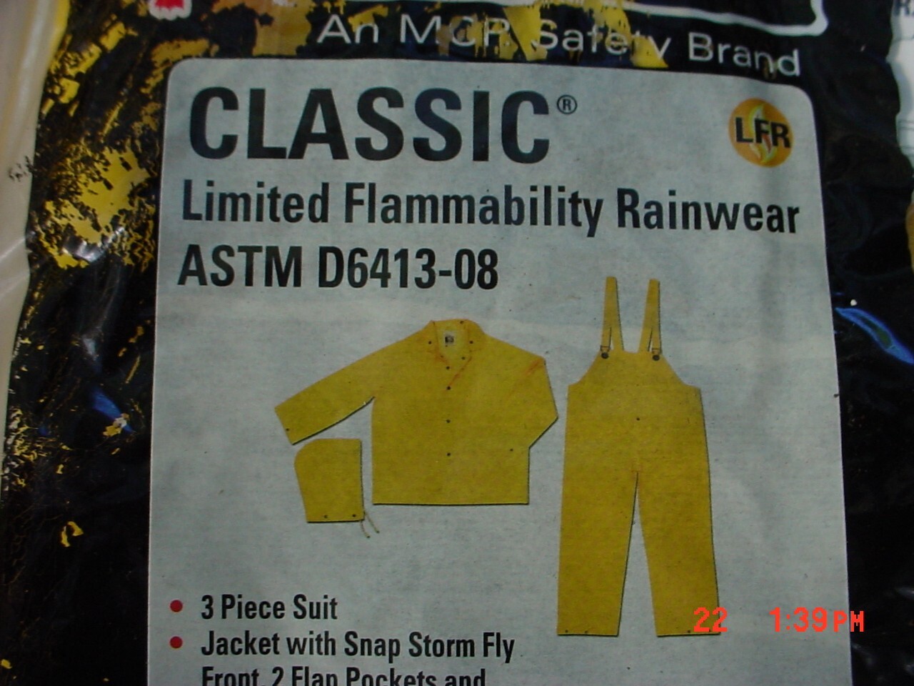 River City Garments Classic  Rainwear 3 Piece Suit FR2003XL  Size XL