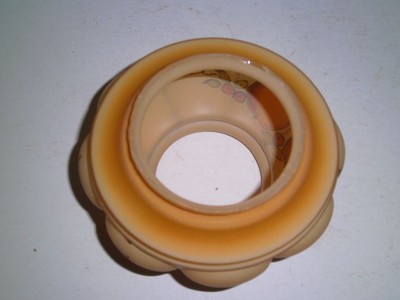 VTG GWTW pumpkin design glass small SHADE/GLOBE Hand Paint Pomegranate Orange