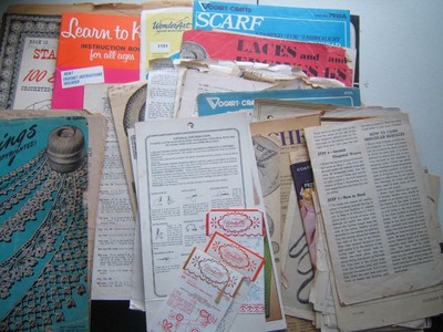 VINTAGE CROCHET EMBROIDERY PATTERN BOOKS & MORE