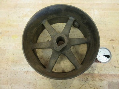 Antique Cast Iron Hit & Miss Gas Steam Engine Line Shaft Flat Belt Pulley 11.5