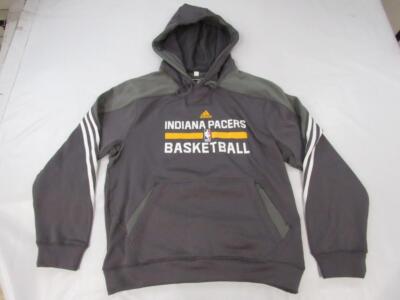 New Indiana Pacers Basketball Mens Sizes S-XL Gray Adidas Climawarm Hoodie