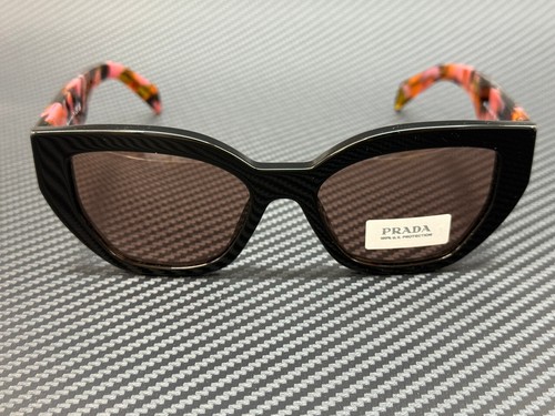 Pre-owned Prada Pr A09s 12o10d Mahogany Purple Brown Women's 53 Mm Sunglasses