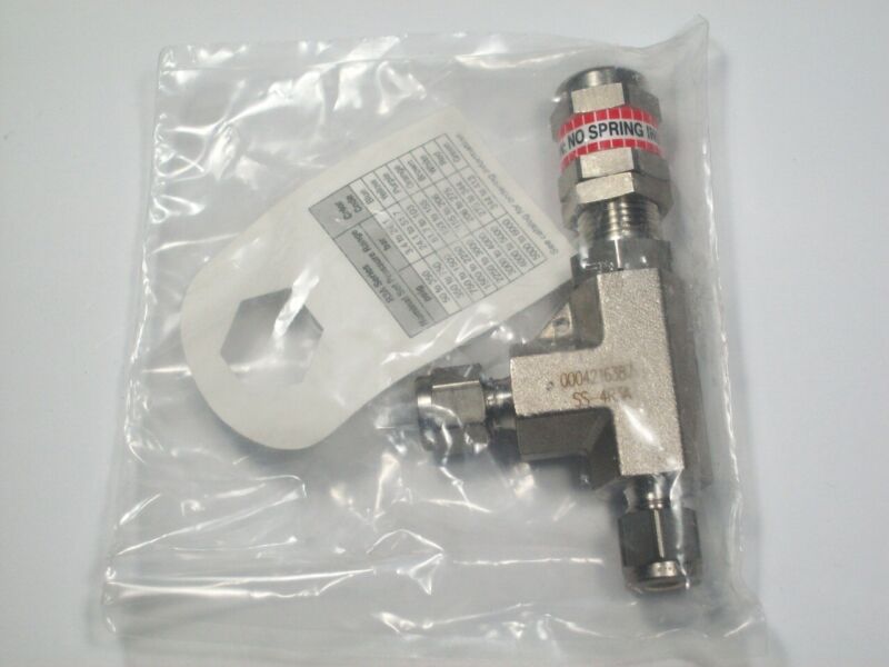 1 - Stainless Steel High Pressure Proportional Relief Valve,  1/4" Tube, SS-4R3A
