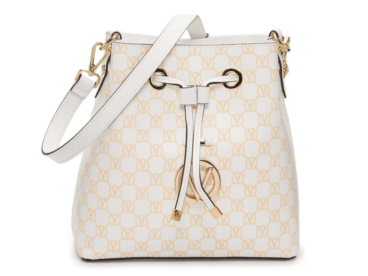 Valentino by Mario Valentino Karl Rock Cream Leather Bucket
