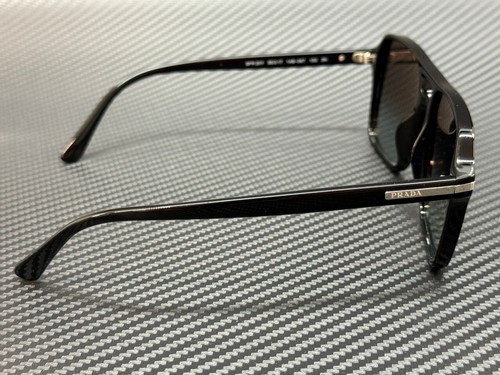 Pre-owned Prada Pr 20ys 1ab06t Black Grey Gradient Men's 55 Mm Sunglasses In Gray