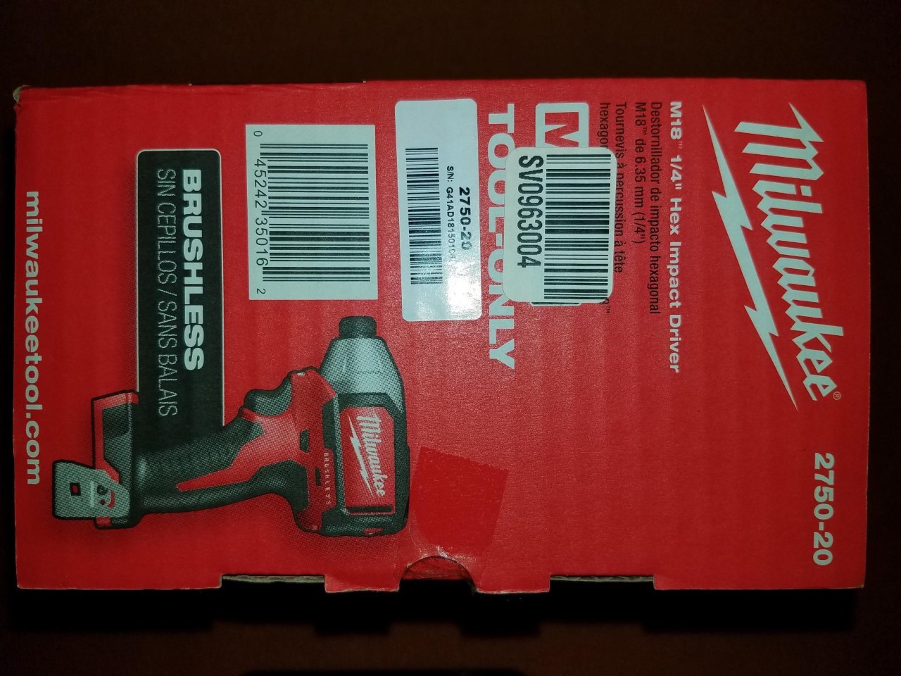MILWAUKEE 2750-20 M18 Brushless 1/4